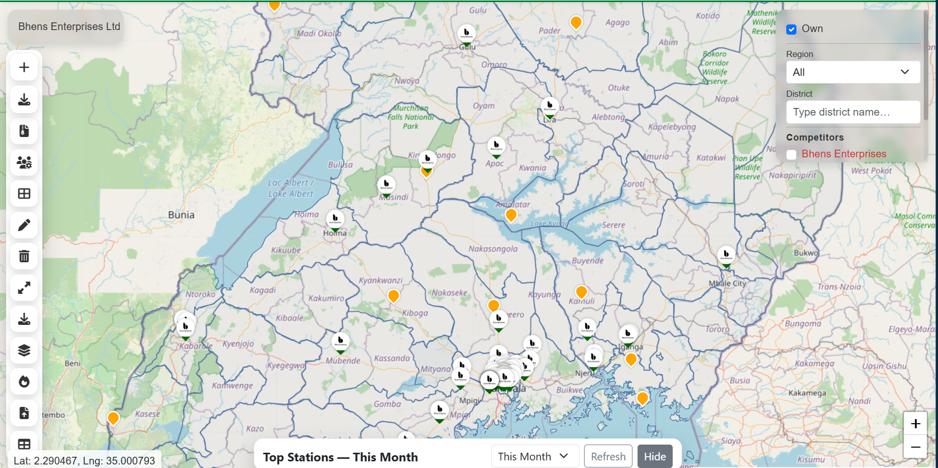 Retail development map